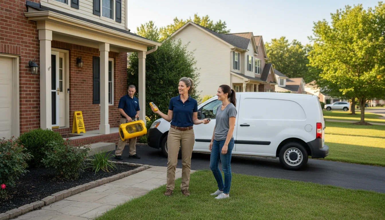 Residential water damage restoration in Columbia, MS